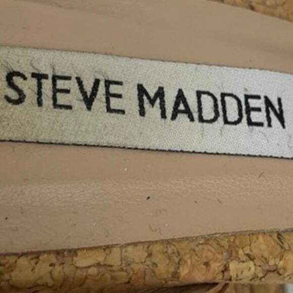 Steve Madden Merritt Cognac Brown Leather Ankle Strap High Heels Sandals Sz 7.5M - Picture 5 of 6